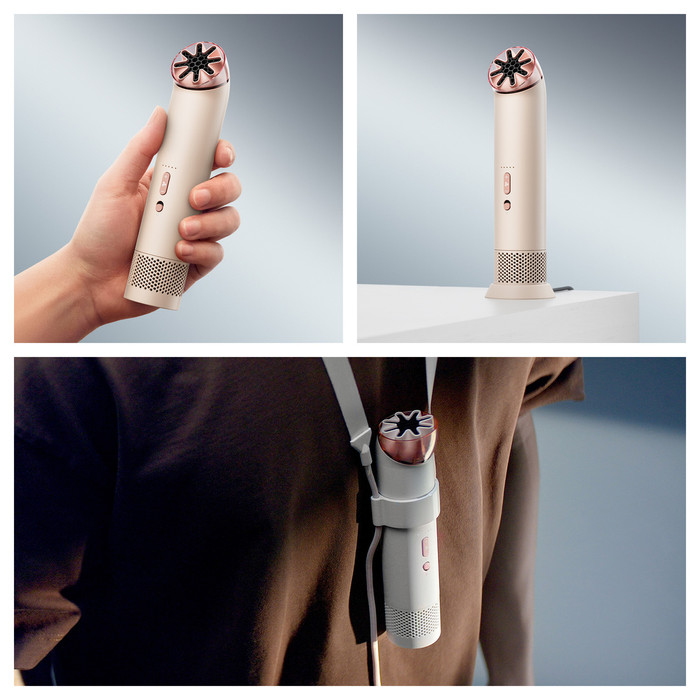 Dyson HushJet Mini produkt in gebrauch