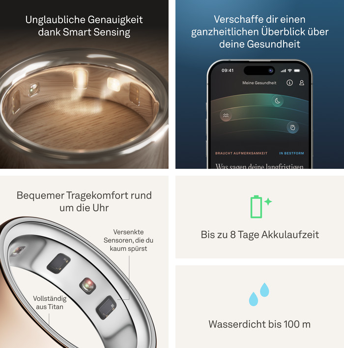 Oura Ring 4 Größe 9 Roségold visueller lieferant