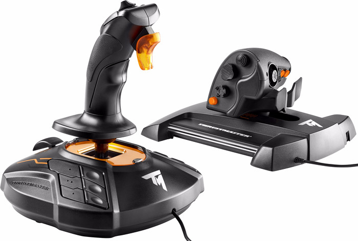 Thrustmaster T.16000M FCS Hotas + Thrustmaster USB Joystick rechte seite