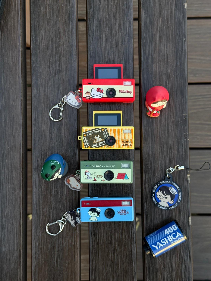 Yashica Funtastic Keychain Camera Hello Kitty produkt in gebrauch