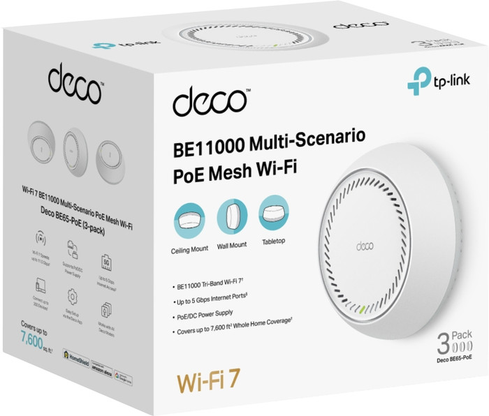 TP-Link Deco BE65 PoE 3-Pack packaging
