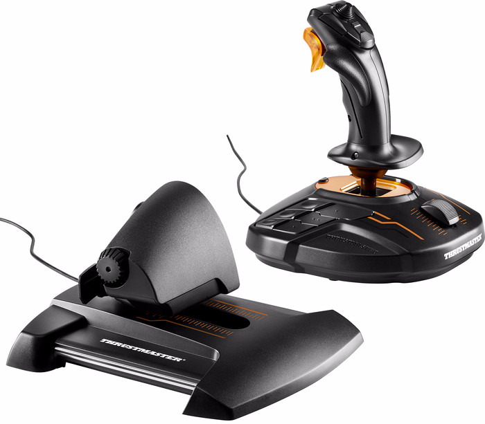 Thrustmaster T.16000M FCS Hotas + Thrustmaster USB Joystick linke seite