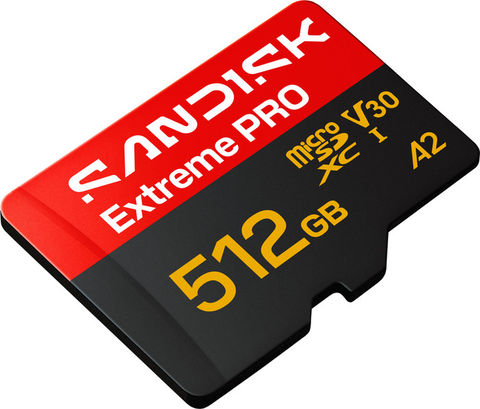 SANDISK Extreme PRO microSDXC 512GB 170 MB/s oberseite
