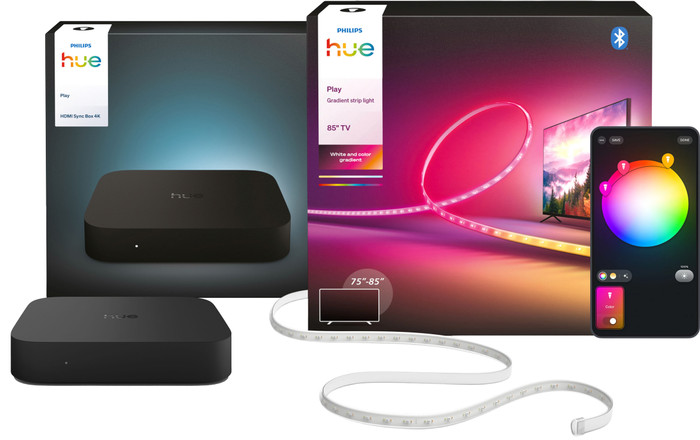 Philips Hue Play Gradient LED Strip 75 to 85 inch TV + HDMI Sync Box 4K Main Image