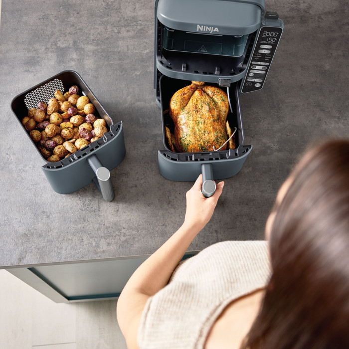 Ninja Double Stack XL Airfryer Blue product in use