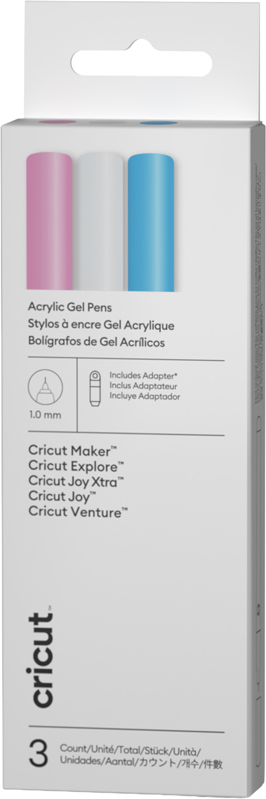 Cricut Acrylic Gel Pens 1.0mm (Set of 3) + Adapter Main Image