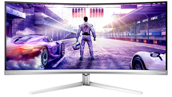 Philips EVNIA 34M2C8600P QD-OLED Curved vorne