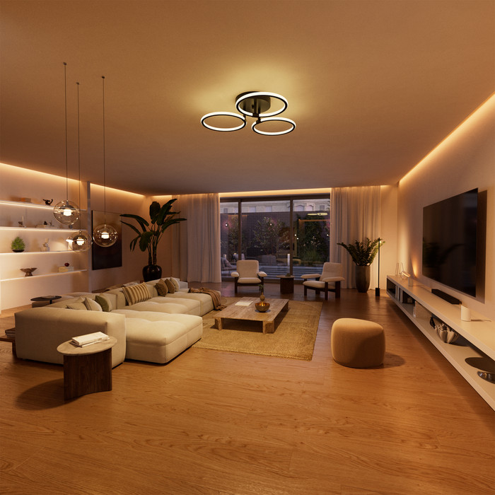 Philips Hue Kabelgebundenes Wandschaltermodul für nicht smarte Lampen 2 Kanäle produkt in gebrauch