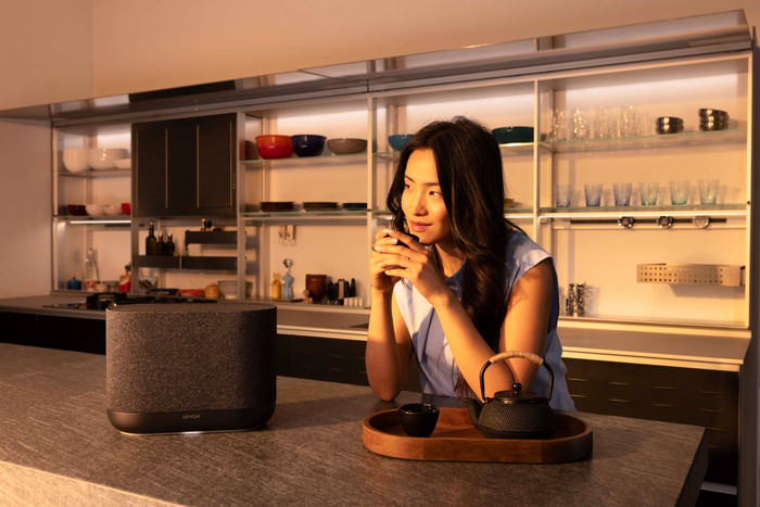 Denon Home 400 Black product in use