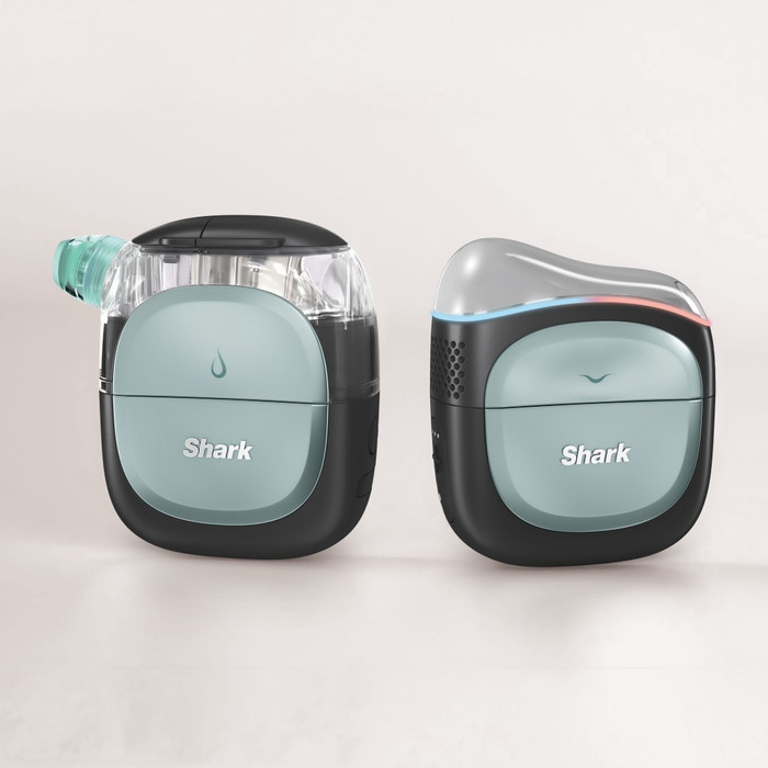 Shark FacialPro Glow + DePuffi FH320EUBK Schwarz vorne