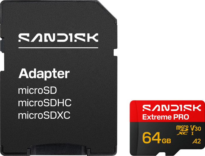 SANDISK Extreme PRO microSDXC 64GB 90 MB/s oberseite