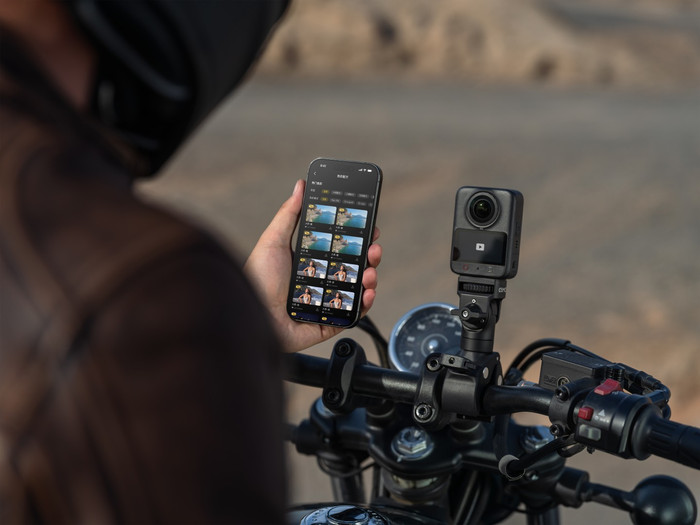 DJI Osmo 360 II Limitless Riding Combo product in use