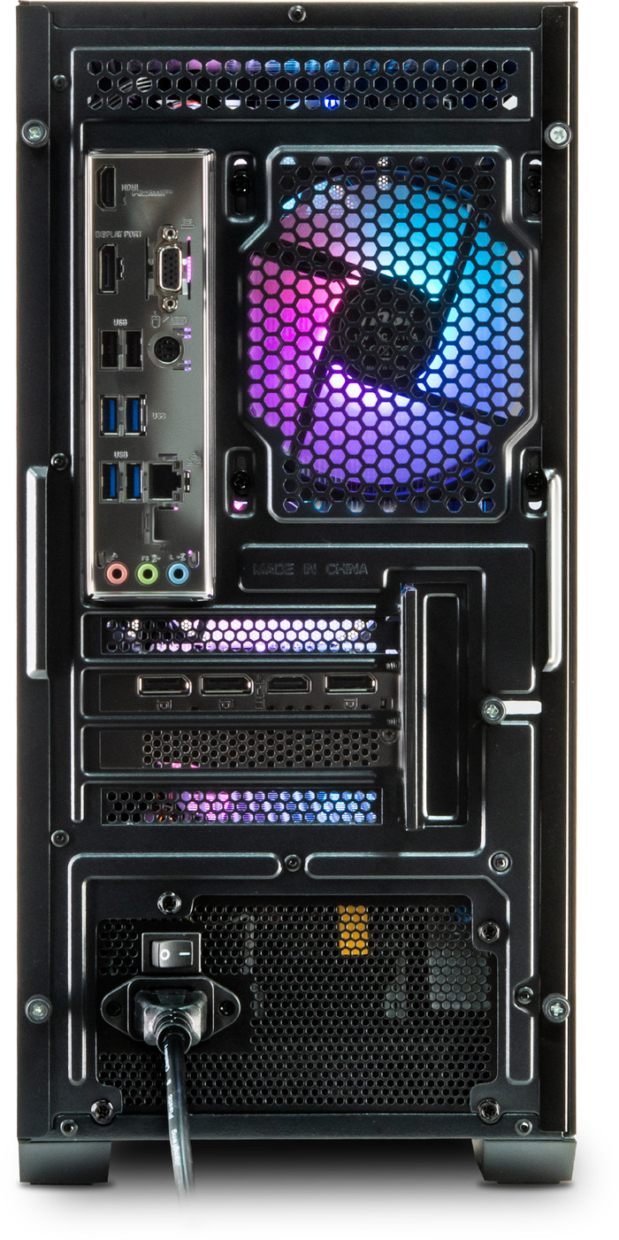 Powered by MSI Velocity 2.0 - AMD Ryzen 7 - 32GB/1TB SSD - RTX 5060 rückseite