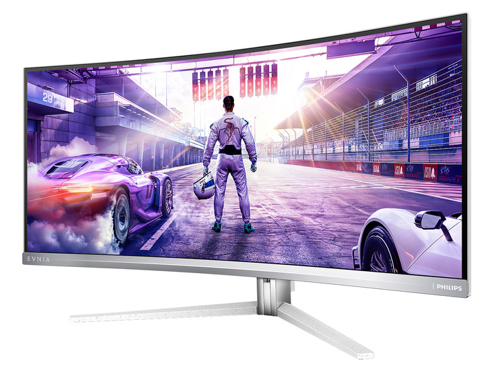 Philips EVNIA 34M2C8600P QD-OLED Curved vorne