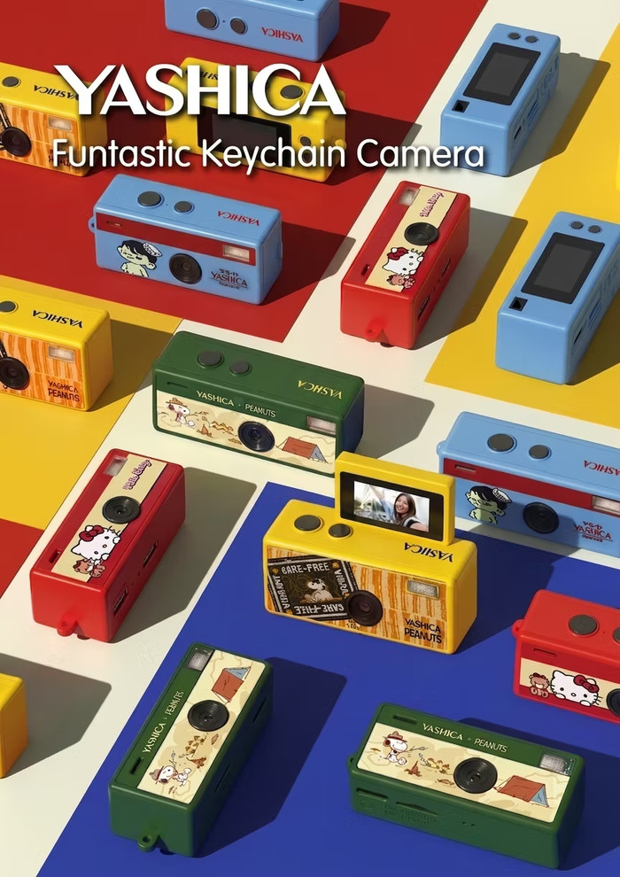 Yashica Funtastic Keychain Camera Peanuts Sweet Dreams Home produkt in gebrauch