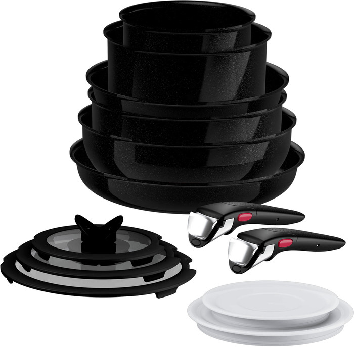 Tefal Ingenio Excellence Ceram Fusion Core Induktion Topf- und Pfannenset 13-teilig vorne