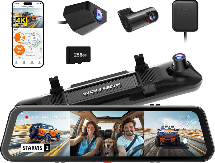 Wolfbox G900 Tripro Cabin 3CH 4K WLAN GPS 256GB zubehör