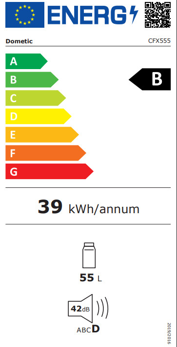 Dometic CFX5 55 energy label