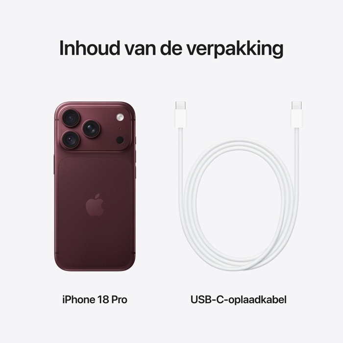 Apple iPhone 18 Pro 2TB Bordeauxrot visueller lieferant