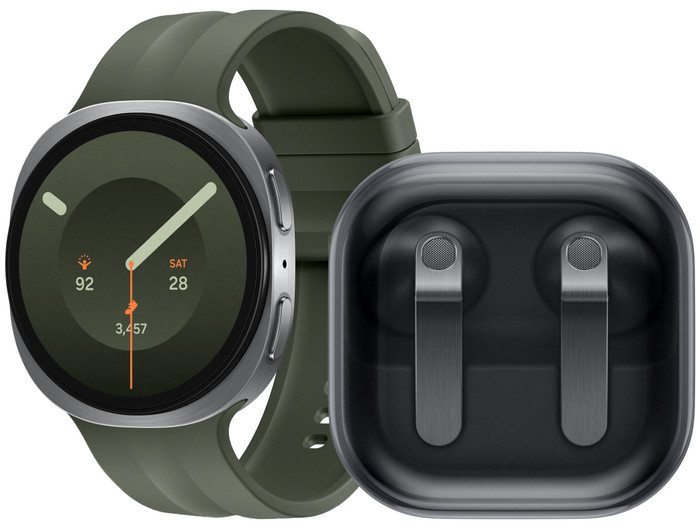 Samsung Galaxy Watch 9 Silver/Green 44mm + Samsung Galaxy Buds4 Black Main Image