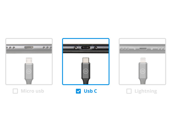 BlueBuilt USB-A-auf-USB-C-Kabel 3 m Nylon Schwarz visuelles Coolblue 1
