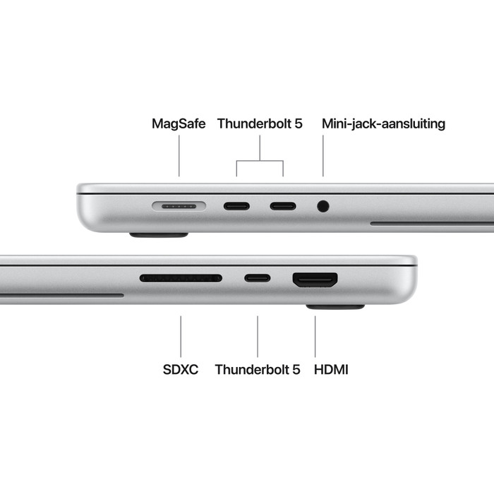 Apple MacBook Pro PROLED 16 inches M5 Pro (18 CPU / 20 GPU) 24GB/1TB Silver QWERTY visual supplier