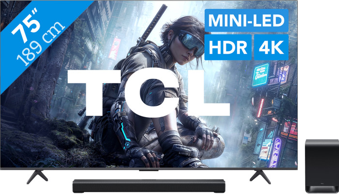 TCL QD Mini LED 75" T8D (2026) + TCL S60K Main Image