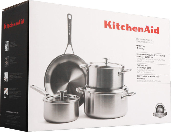 KitchenAid Multiply Topf- und Pfannenset 4-teilig verpackung