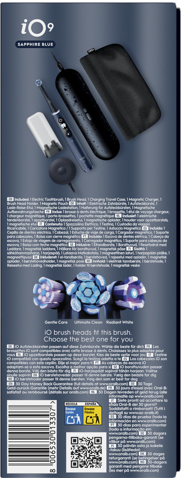 Oral-B iO 9 Sapphire Blue Luxe Edition verpackung