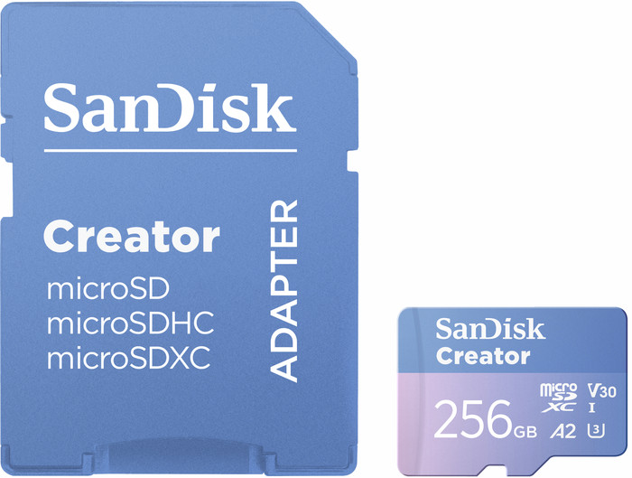 SANDISK microSDXC Creator 256GB 130 MB/s Verbundprodukt