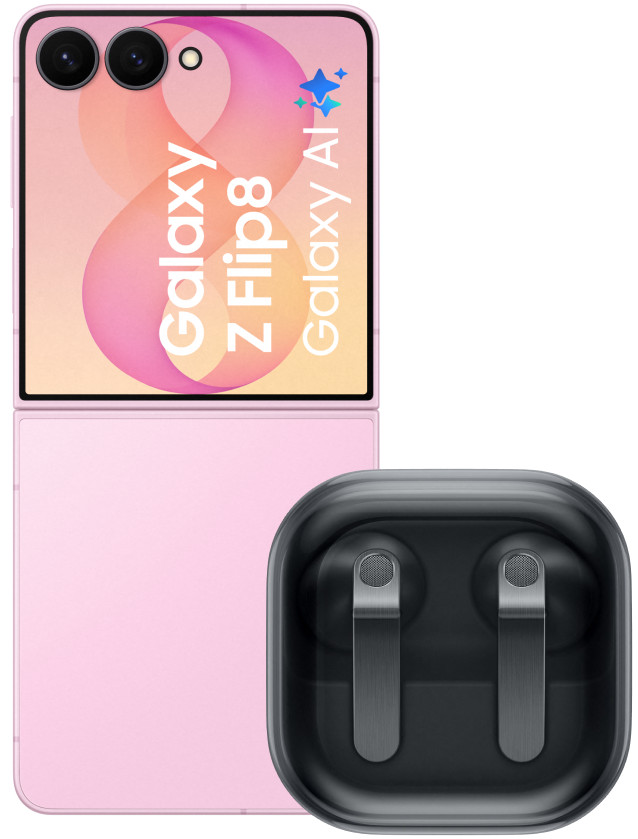 Samsung Galaxy Z Flip 8 256GB Pink 5G + Samsung Galaxy Buds4 Black Main Image