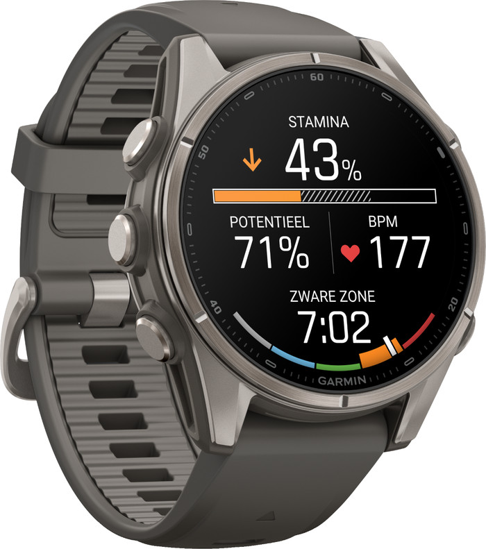Garmin Fenix 9 Grey 43mm left side