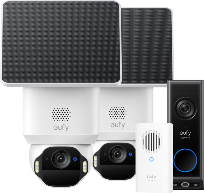 eufy SoloCam E42 Doppelpack + Video Doorbell E340 + Chime Main Image