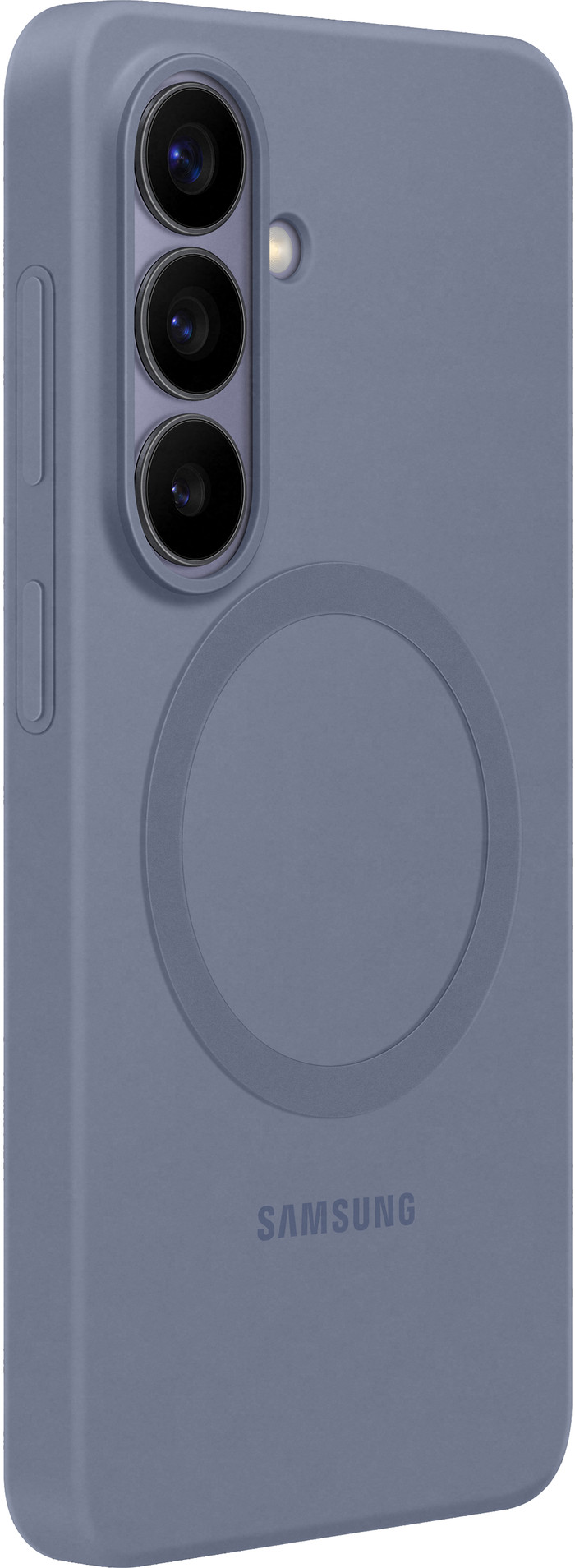 Samsung Galaxy S26 Plus Backcover aus Silikon mit Magnet Lila rechte seite