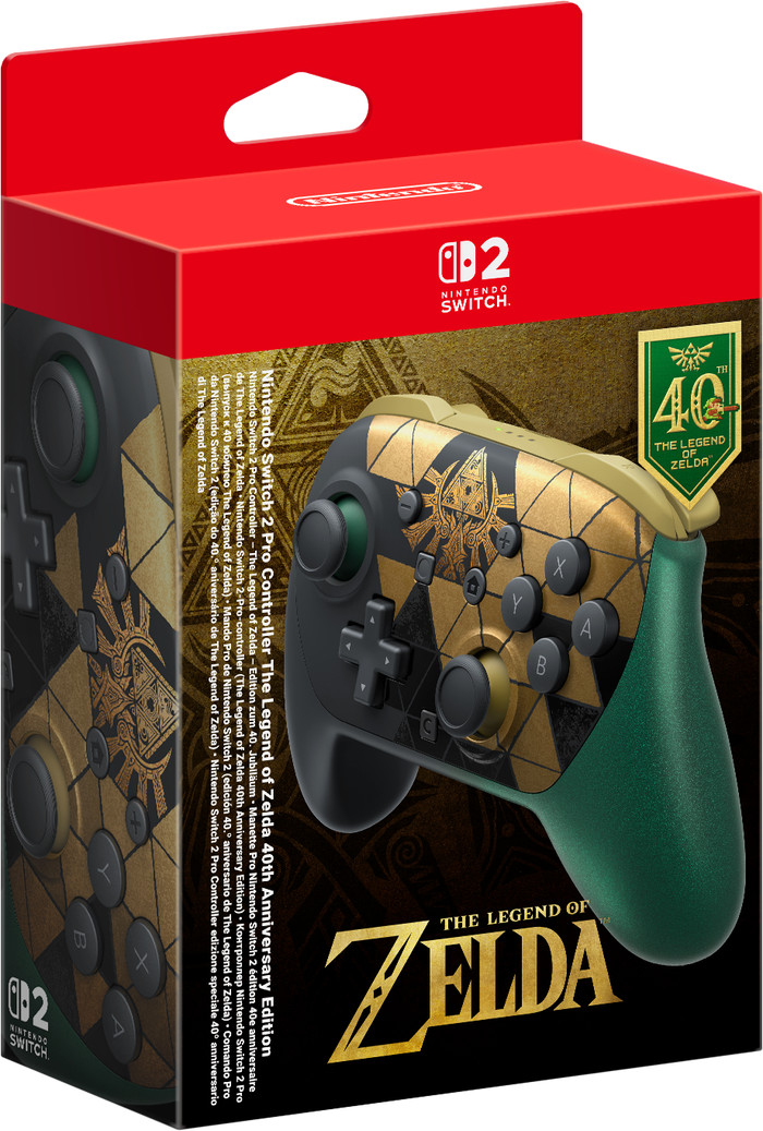 Nintendo Switch 2 Pro Controller The Legend of Zelda Edition zum 40. Jubiläum verpackung