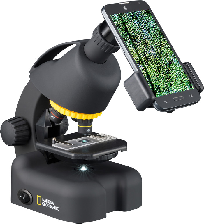 Bresser National Geographic Telescope and Microscope Set with Smartphone Adapter accessory