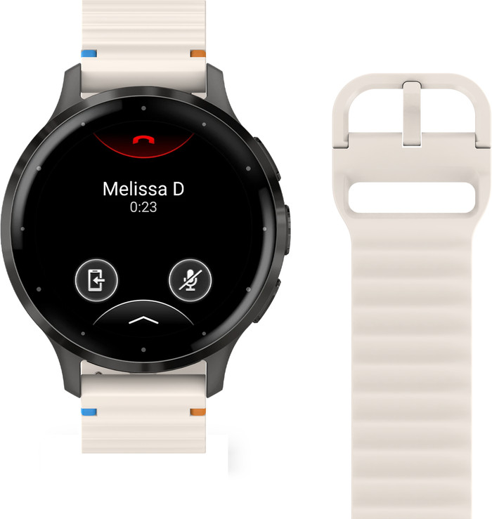 Just in Case Silikon-Armband Creme für Garmin Venu 3S / 4 41 mm detail