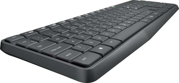 Logitech MK235 kabellose Tastatur und Maus QWERTZ right side