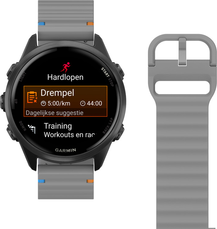 Just in Case Silikon-Armband Grau für Garmin Forerunner 55 / 165 / 570 42 mm detail