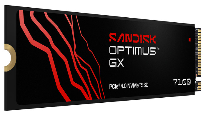 SANDISK Optimus GX 7100 500GB NVMe-SSD vorne