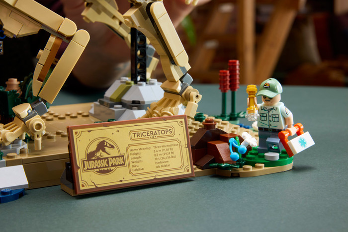 LEGO Jurassic World Dinosaur Fossils Triceratops 77985 product in use