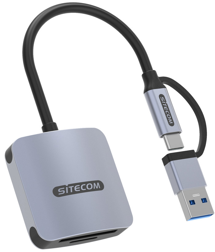 Sitecom USB Card Reader High Speed USB-C und USB-A vorne