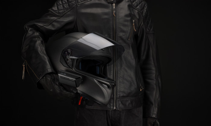 Mio MiVue MP30 GPS Dual Motorrad Dashcam produkt in gebrauch