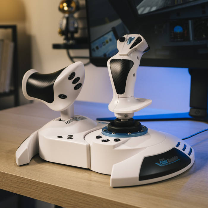 Thrustmaster T.Flight Hotas 5 Microsoft Flight Simulator Edition produkt in gebrauch