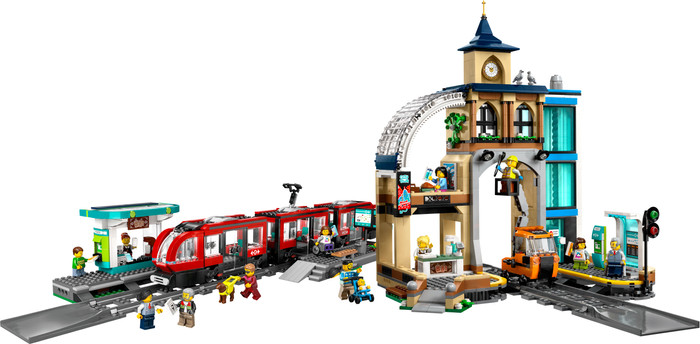 LEGO City Bahnhof und Straßenbahn Set Main Image