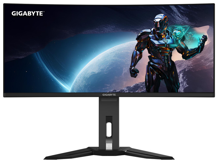 GIGABYTE MO34WQC2 OLED Curved vorne