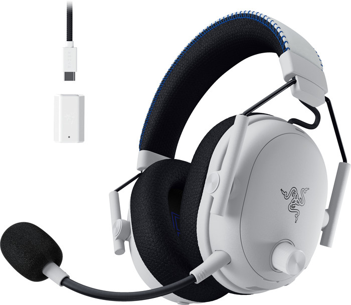 Razer BlackShark V3 Pro Wireless PlayStation - White front