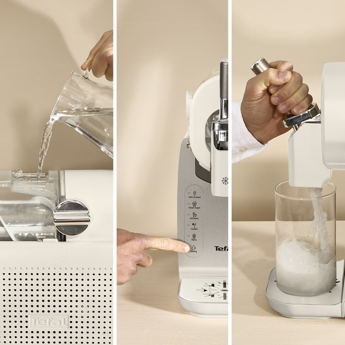 Tefal Freezi 16-in-1 Ice Cream & Frozen Drink Maker IG801A produkt in gebrauch