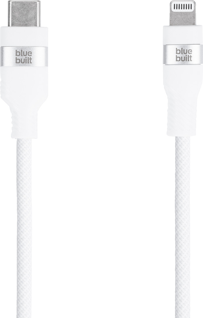 BlueBuilt USB-C-auf-Lightning-Kabel 1,5 m Nylon Weiß Main Image