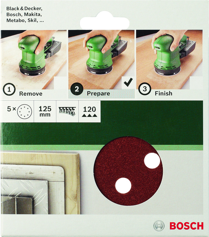 Bosch Sanding disc 125 mm K180 (5x) null